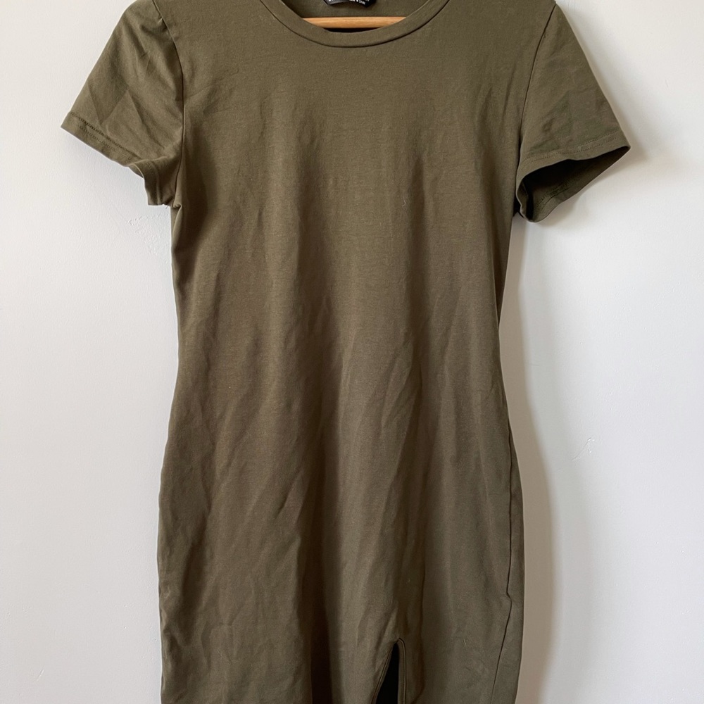 Olive body con dress
